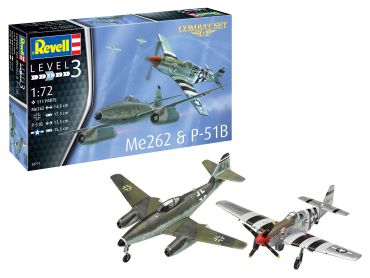 Revell 1:72 Combat Set Messerschmitt Me262 & P-51B Mustang