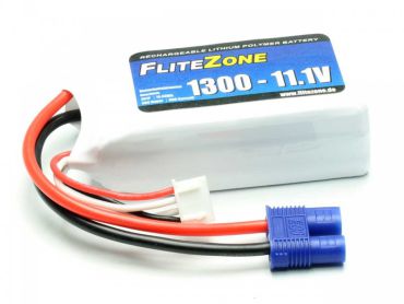 LiPo Akku FliteZone 1300 - 11,1V + EC3